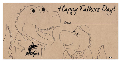 Maimi Marlins 1081-6X12 Father's Day Coloring sign