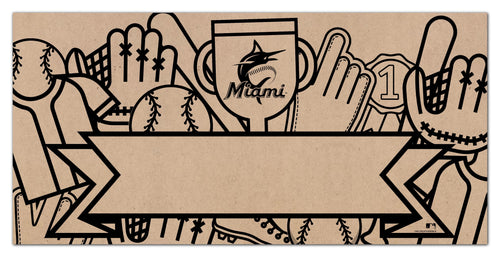 Maimi Marlins 1082-6X12 Coloring name banner