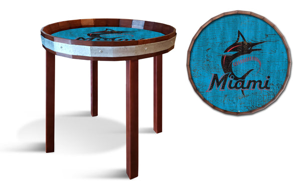 Maimi Marlins 1092-24" Barrel top end table