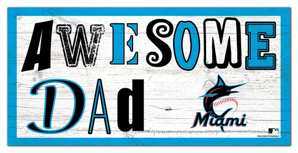Maimi Marlins 2018-6X12 Awesome Dad sign