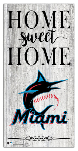 Maimi Marlins 2025-6X12 Whitewashed Home Sweet Home Sign