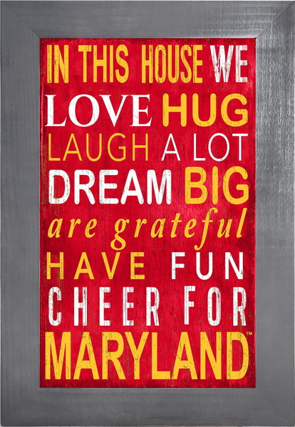 Maryland Terrapins 0725-Color In This House 11x19