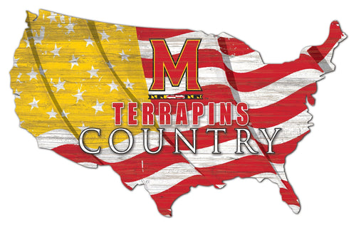 Maryland Terrapins 1001-USA Shape Flag Cutout