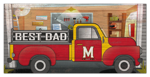 Maryland Terrapins 1078-6X12 Best Dad truck sign