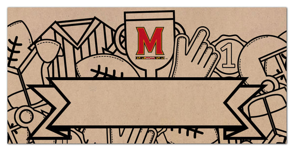 Maryland Terrapins 1082-6X12 Coloring name banner