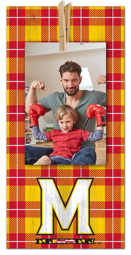 Maryland Terrapins 2019-6X12 Plaid Clothespin frame