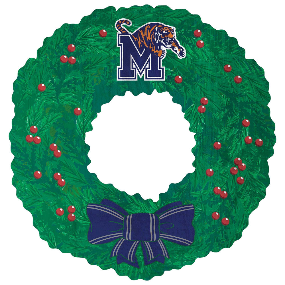 Memphis Tigers 1048-Team Wreath 16in
