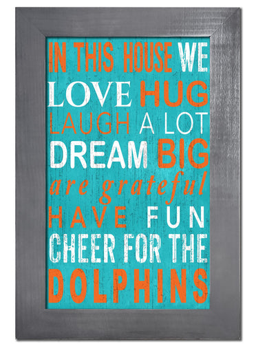 Miami Dolphins 0725-Color In This House 11x19