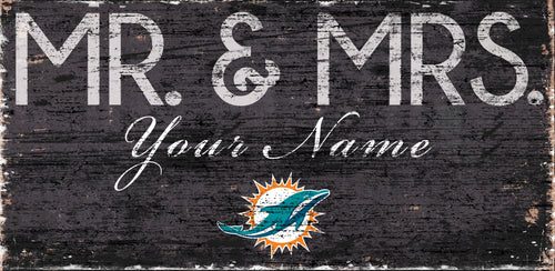 Miami Dolphins 0732-Mr. and Mrs. 6x12