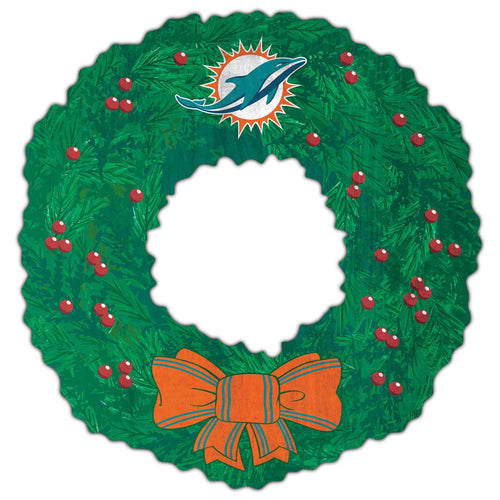 Miami Dolphins 1048-Team Wreath 16in
