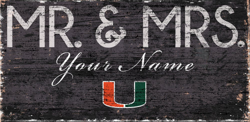 Miami Hurricanes 0732-Mr. and Mrs. 6x12