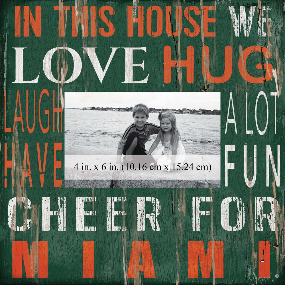Miami Hurricanes 0734-In This House 10x10 Frame
