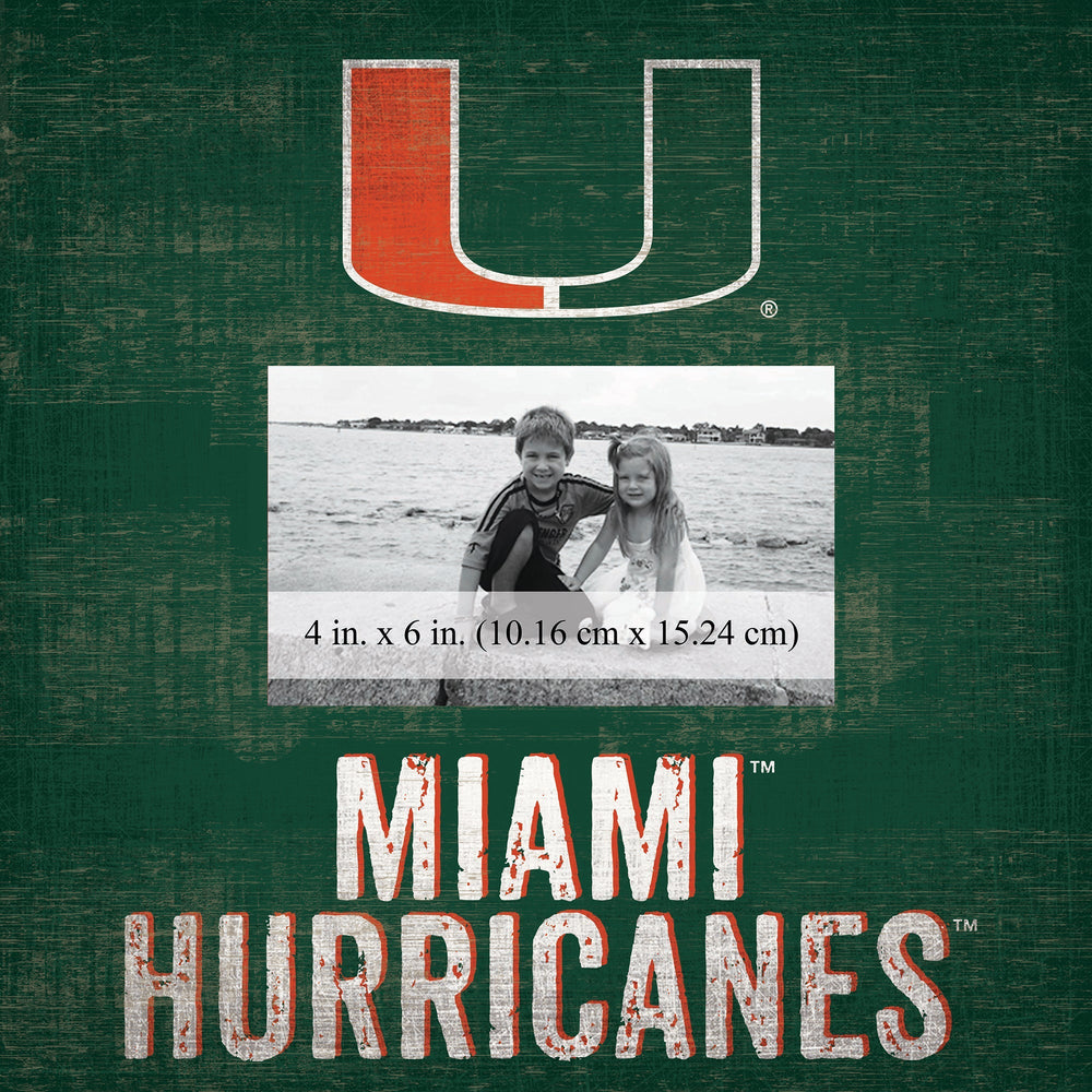 Miami Hurricanes 0739-Team Name 10x10 Frame