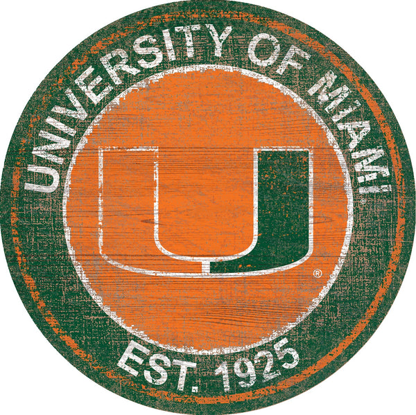 Miami Hurricanes 0744-Heritage Logo Round