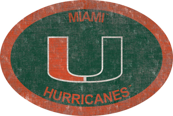 Miami Hurricanes 0805-46in Team Color Oval