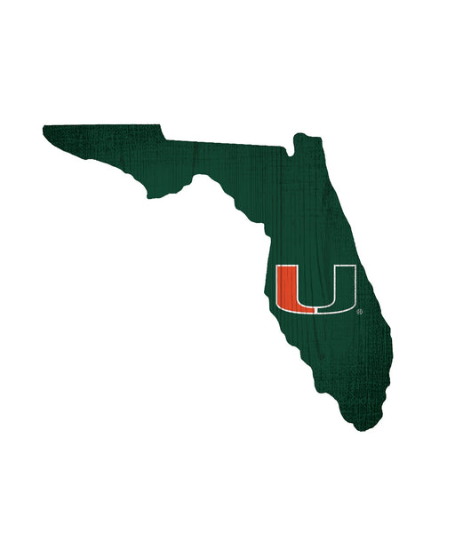 Miami Hurricanes 0838-12in Team Color State