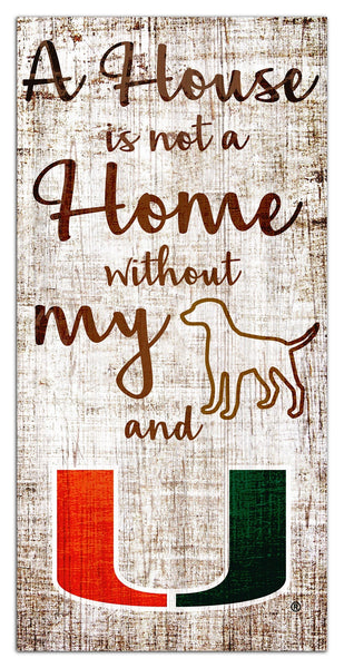 Miami Hurricanes 0867-A House is not a Home 6x12