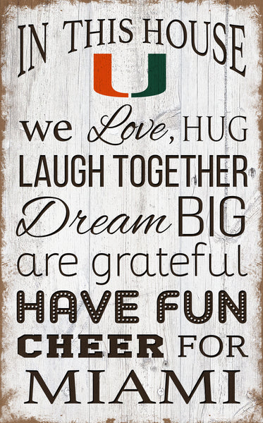 Miami Hurricanes 0976-In This House 11x19