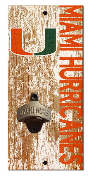 Miami Hurricanes 0979-Bottle Opener 6x12