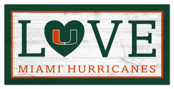 Miami Hurricanes 1066-Love 6x12