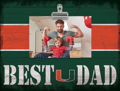 Miami Hurricanes 2016-Best Dad Striped Clip Frame