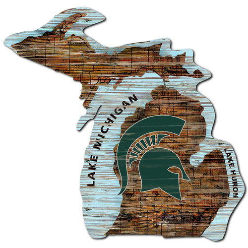 Michigan State Spartans 0728-24in Distressed State