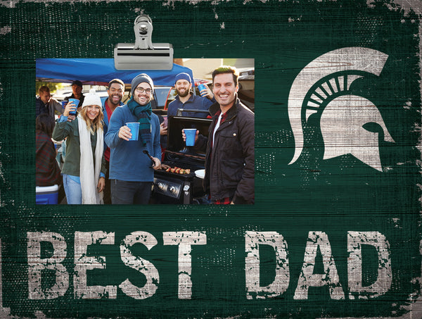 Michigan State Spartans 0893-Best Dad Clip Frame