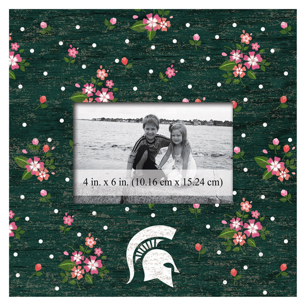 Michigan State Spartans 0965-Floral 10x10 Frame