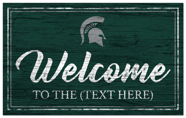 Michigan State Spartans 0977-Welcome Team Color 11x19