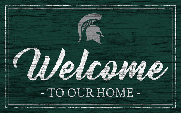 Michigan State Spartans 0977-Welcome Team Color 11x19
