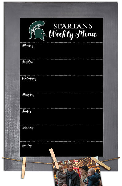 Michigan State Spartans 1015-Weekly Chalkboard with frame & clothespins