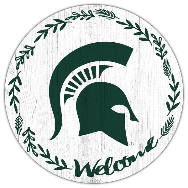 Michigan State Spartans 1019-Welcome 12in Circle