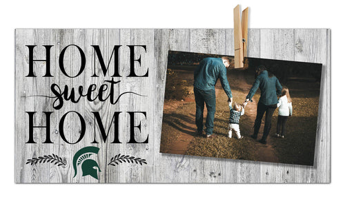 Michigan State Spartans 1030-Home Sweet Home Clothespin Frame 6x12