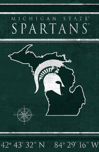 Michigan State Spartans 1038-Coordinates 17x26