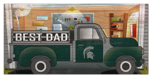 Michigan State Spartans 1078-6X12 Best Dad truck sign