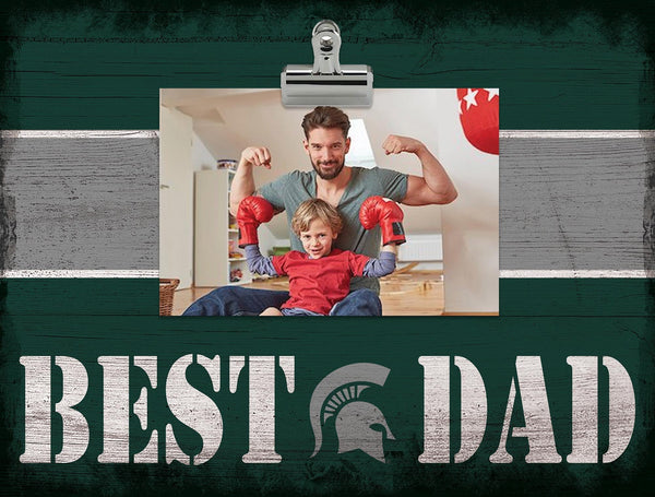 Michigan State Spartans 2016-Best Dad Striped Clip Frame