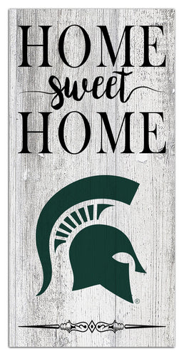 Michigan State Spartans 2025-6X12 Whitewashed Home Sweet Home Sign
