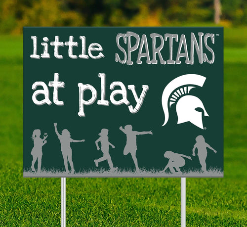 Michigan State Spartans 2031-18X24 Little fans at play 2 sided yard sign