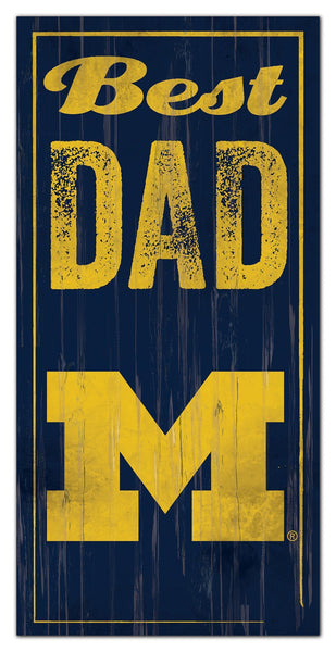 Michigan Wolverines 0632-Best Dad 6x12