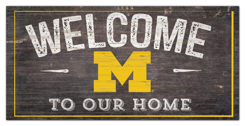 Michigan Wolverines 0654-Welcome 6x12