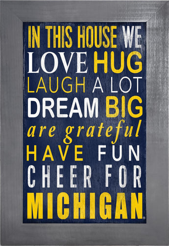 Michigan Wolverines 0725-Color In This House 11x19