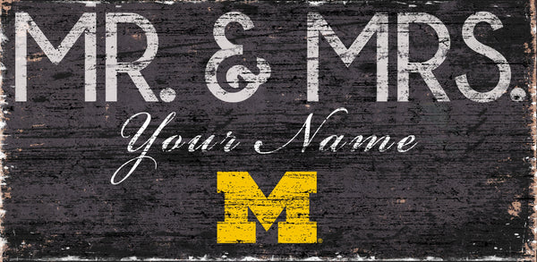 Michigan Wolverines 0732-Mr. and Mrs. 6x12