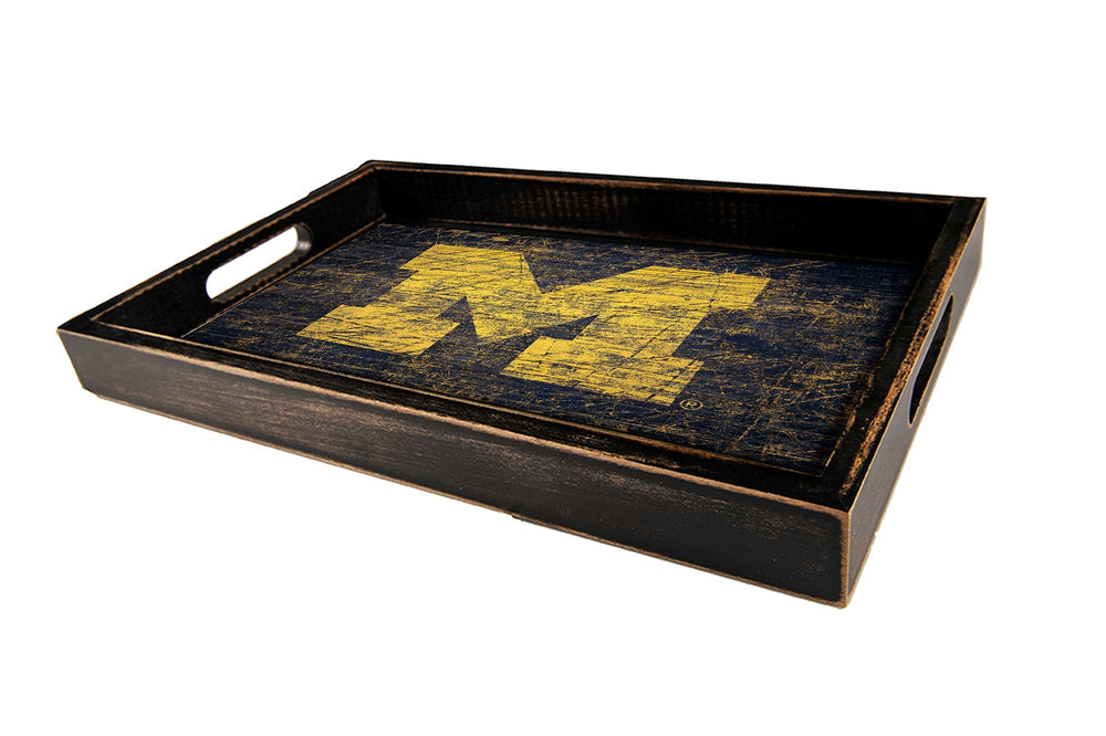 Michigan Wolverines 0760-Distressed Tray w/ Team Color