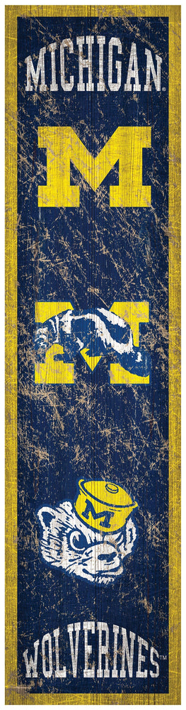 Michigan Wolverines 0787-Heritage Banner 6x24