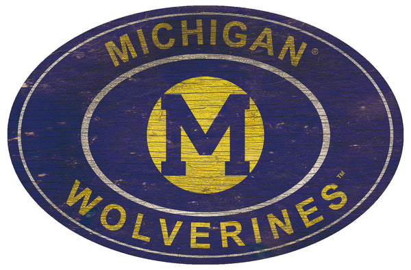 Michigan Wolverines 0801-46in Heritage Logo Oval