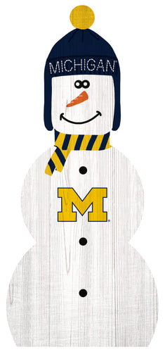 Michigan Wolverines 0926-Snowman 33in Leaner