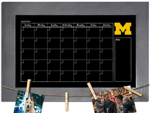 Michigan Wolverines 1014-Monthly Chalkboard with frame  & clothespins