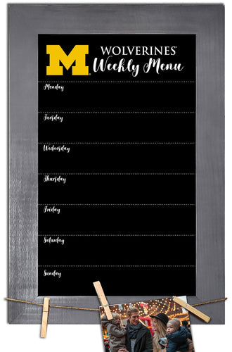 Michigan Wolverines 1015-Weekly Chalkboard with frame & clothespins