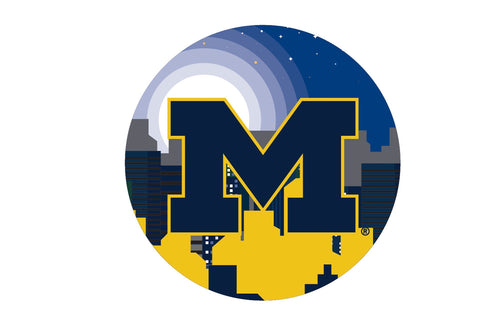 Michigan Wolverines 1018-Landscape 12in Circle