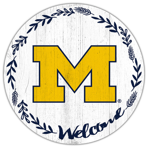 Michigan Wolverines 1019-Welcome 12in Circle